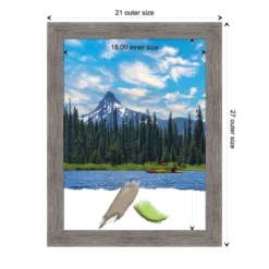 Amanti Art Pinstripe Plank Grey Narrow Picture Frame -Amanti Art GUEST a1a4fce9 8506 4650 a198 7bbf25e2fa32