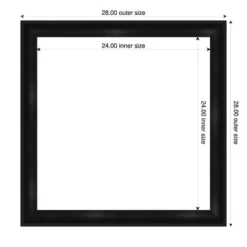 Amanti Art 28"x28" Grand Black Narrow Framed Magnetic Dry Erase Board -Amanti Art GUEST a1be8f38 92a5 4d03 a072 a4bcaa21027d