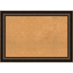 42"x30" Villa Wood Frame Natural Cork Board Oil Rubbed Bronze - Amanti Art: Wall Mount, Custom Crafted, Home & Office Decor -Amanti Art GUEST a2396a4e e5ce 4ab4 b208 2981c8121c72