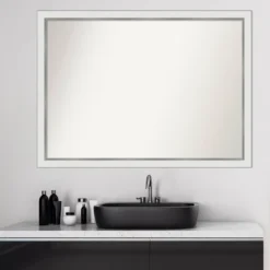 41" X 30" Non-Beveled Eva Narrow Bathroom Wall Mirror Gold - Amanti Art -Amanti Art GUEST a2c6262b 4b89 4f9d aa28 001430d1f499