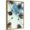 16" X 23" Palm Sky 2 By Design Fabrikken Framed Canvas Wall Art - Amanti Art