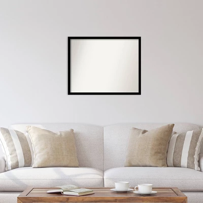30" X 24" Non-Beveled Jet Black Wall Mirror - Amanti Art 6 30" X 24" Non-Beveled Jet Black Wall Mirror - Amanti Art - Image 4