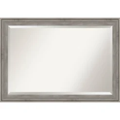 Regis Barnwood Framed Bathroom Vanity Wall Mirror Gray - Amanti Art -Amanti Art GUEST a455ab43 b0d6 4433 a070 a3e1ecee63d8