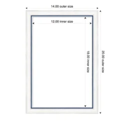Amanti Art Morgan White Blue Framed Dry Erase Magnetic Board -Amanti Art GUEST a46fed69 037c 48b8 91d4 0496bde776da