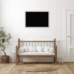 38"x26" Two Tone Wood Frame Black Cork Board Silver - Amanti Art: Custom Framed, Wall Mounted, Bulletin Board For Home Office -Amanti Art GUEST a4b466a0 06b1 4199 97c9 ce16c5389b02