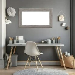 Amanti Art Regis Barnwood Grey Framed Dry Erase Magnetic Board -Amanti Art GUEST a51342e4 3143 4c16 81c1 64069275e64a