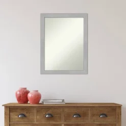 21" X 27" Non-Beveled Vista Brushed Nickel Narrow Bathroom Wall Mirror - Amanti Art 16 21" X 27" Non-Beveled Vista Brushed Nickel Narrow Bathroom Wall Mirror - Amanti Art -Amanti Art GUEST a535075d 809f 4ec4 81d2 38d0f637ddd6