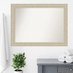 44" X 33" Non-Beveled Fair Baroque Wood Bathroom Wall Mirror Cream - Amanti Art 17 44" X 33" Non-Beveled Fair Baroque Wood Bathroom Wall Mirror Cream - Amanti Art -Amanti Art GUEST a544ab55 7a8e 457d 80d0 d0846a4e9dac