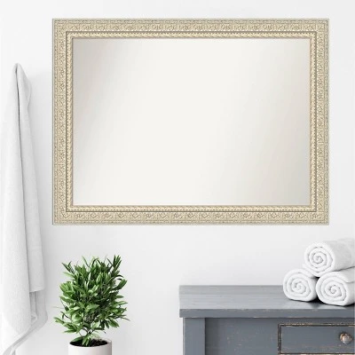 44" X 33" Non-Beveled Fair Baroque Wood Bathroom Wall Mirror Cream - Amanti Art 10 44" X 33" Non-Beveled Fair Baroque Wood Bathroom Wall Mirror Cream - Amanti Art - Image 8