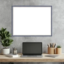 Amanti Art Theo Black Silver Narrow Framed Dry Erase Magnetic Board -Amanti Art GUEST a592bc35 e24c 46a6 a851 2c3c61fa63f6