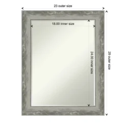 Amanti Art Waveline Silver Narrow Petite Bevel Bathroom Wall Mirror 28.5 X 22.5 In. 11 Amanti Art Waveline Silver Narrow Petite Bevel Bathroom Wall Mirror 28.5 X 22.5 In. -Amanti Art GUEST a6914e74 f18d 48e5 a464 912e10f657e6