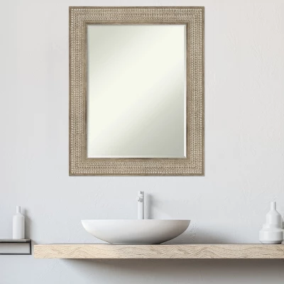 Amanti Art Trellis Silver Petite Bevel Wood Bathroom Wall Mirror 30 X 24 In. 11 Amanti Art Trellis Silver Petite Bevel Wood Bathroom Wall Mirror 30 X 24 In. - Image 9