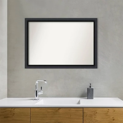 40" X 28" Non-Beveled Nero Wood Bathroom Wall Mirror Black - Amanti Art 9 40" X 28" Non-Beveled Nero Wood Bathroom Wall Mirror Black - Amanti Art - Image 7