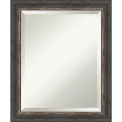 Bark Rustic Framed Bathroom Vanity Wall Mirror Charcoal - Amanti Art 26 Bark Rustic Framed Bathroom Vanity Wall Mirror Charcoal - Amanti Art -Amanti Art GUEST a791bcc9 ec30 4385 92ba fcfe94583de2
