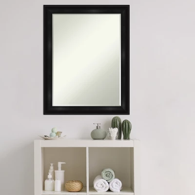 Amanti Art Grand Black Narrow Petite Bevel Bathroom Wall Mirror 28 X 22 In. 7 Amanti Art Grand Black Narrow Petite Bevel Bathroom Wall Mirror 28 X 22 In. - Image 5