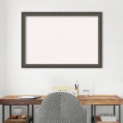 39"x27" Upcycled Wood Frame White Cork Board Brown/Gray - Amanti Art -Amanti Art GUEST a80a2b89 5625 4a17 9b6a bf977e4e05a8