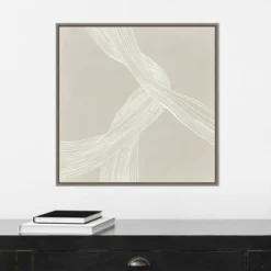 22" X 22" On The Same Wavelength I By Isabelle Z Framed Canvas Wall Art Gray Wash - Amanti Art -Amanti Art GUEST a858cfc6 d74c 44be 896d 74b2c073e808