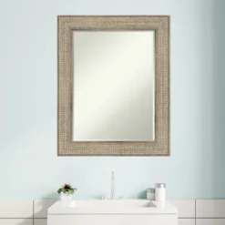 Amanti Art Trellis Silver Petite Bevel Wood Bathroom Wall Mirror 30 X 24 In. 15 Amanti Art Trellis Silver Petite Bevel Wood Bathroom Wall Mirror 30 X 24 In. -Amanti Art GUEST a85954d4 8ee6 4f52 a62f 04d18a7c47b6