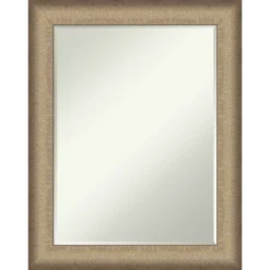 Elegant Brushed Petite Bevel Bathroom Wall Mirror -Amanti Art GUEST a9014de4 72bd 4bf2 beb1 48b72f7b8e68