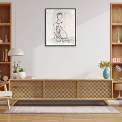 23" X 28" Embellished Contour Sketch II By Ethan Harper Framed Canvas Wall Art Print - Amanti Art -Amanti Art GUEST a985d6b0 129b 421f a074 def8fb69a47e