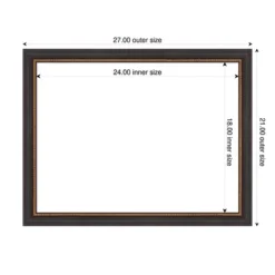 Amanti Art 21"x27" Ashton Black Framed Magnetic Dry Erase Board -Amanti Art GUEST abb1f491 5ceb 454f a7d1 97a29244648f