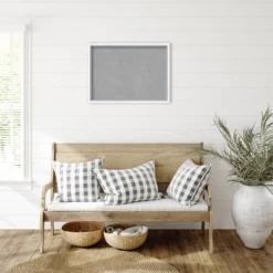 30"x22" Morgan Framed Magnetic Board White/Blue - Amanti Art: Metal, Wall Mount, No Choking Hazard -Amanti Art GUEST abb92453 8cb2 49be 87c3 dbc6cd103217