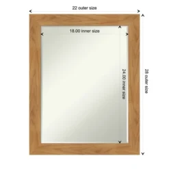Amanti Art Carlisle Petite Bevel Wood Bathroom Wall Mirror -Amanti Art GUEST abe249ca 3dfe 49fd 9a5d db9b83afa6c6