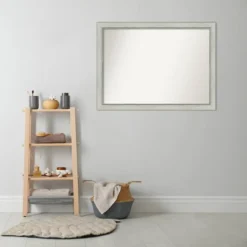 42" X 31" Non-Beveled Flair Patina Bathroom Wall Mirror Silver - Amanti Art 16 42" X 31" Non-Beveled Flair Patina Bathroom Wall Mirror Silver - Amanti Art -Amanti Art GUEST ac0eb621 70a7 4f2c 9158 a345e62ebc85