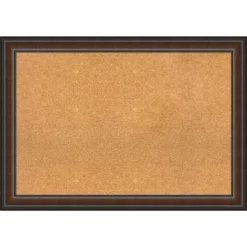 Amanti Art Cyprus Walnut Wood Framed Corkboard, Natural Cork -Amanti Art GUEST ac1bd074 0d97 4b58 a61d 69e0709de330