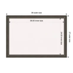 39"x27" Upcycled Wood Frame White Cork Board Brown/Gray - Amanti Art -Amanti Art GUEST ac8cdb25 f4be 4199 93cf e5942b60d5d6