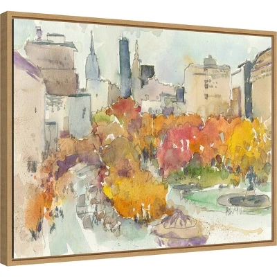24" X 18" Autumn In New York Study III By Samuel Dixon Framed Canvas Wall Art - Amanti Art 3 24" X 18" Autumn In New York Study III By Samuel Dixon Framed Canvas Wall Art - Amanti Art