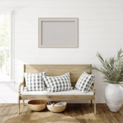 32"x24" Cottage Wood Frame Gray Cork Board White/Silver - Amanti Art -Amanti Art GUEST ae3b5e7a c295 4081 a445 9f64fb8c4c79