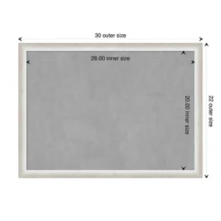 30"x22" Two Tone Framed Magnetic Board Silver - Amanti Art: Wall Mount, Real Wood & Steel -Amanti Art GUEST afe72261 0426 43e6 827f 7ff92e2c1311