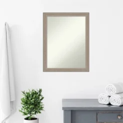 21" X 27" Non-Beveled Curve Wood Bathroom Wall Mirror Gray Wash - Amanti Art 16 21" X 27" Non-Beveled Curve Wood Bathroom Wall Mirror Gray Wash - Amanti Art -Amanti Art GUEST b031c035 87c5 4d6b b9ad fe24489b245a