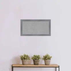 26"x14" Edwin Framed Magnetic Board Gray - Amanti Art: 100% Real Wood, Steel, Wall-Mounted, Organizational Tool -Amanti Art GUEST b072e79b d7fb 46f9 8307 e28ace62aad8