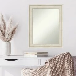 23" X 29" Non-Beveled Regal Birch Cream Wall Mirror - Amanti Art -Amanti Art GUEST b076b120 7ce0 4ac5 8f6c bbfd053a2aa6