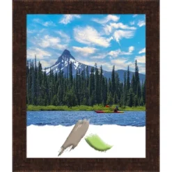 Amanti Art William Mottled Bronze Narrow Picture Frame -Amanti Art GUEST b0f75bff d445 4a0c 9604 86efde3969ac