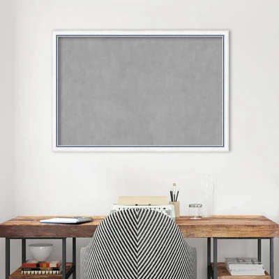 38"x26" Morgan Framed Magnetic Board White/Blue - Amanti Art: Wall Mount, Metal, Home & Office Decor 10 38"x26" Morgan Framed Magnetic Board White/Blue - Amanti Art: Wall Mount, Metal, Home & Office Decor - Image 8