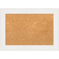Amanti Art Vanity White Narrow Framed Corkboard, Natural Cork -Amanti Art GUEST b2b89356 08d1 4a5a 89bf cca84af65069