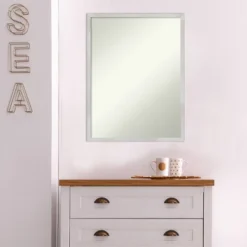 20" X 26" Non-Beveled Svelte Silver Wood Wall Mirror - Amanti Art -Amanti Art GUEST b4372dbc 2345 40fc 95b1 f0a9f6644bda