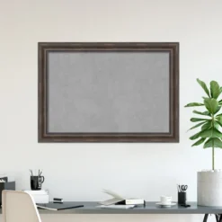 Amanti Art Rustic Pine Brown Framed Magnetic Board 41 X 29 In. -Amanti Art GUEST b45496a3 d29e 47a8 a61a 61c17751d167