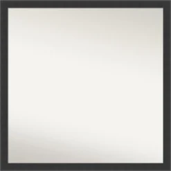 Mezzanotte Black Non-Beveled Wood Bathroom Wall Mirror -Amanti Art GUEST b4b1882f b434 4f12 8272 cc31ac1f6fb4