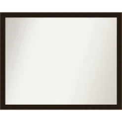Espresso Brown Non-Beveled Wood Bathroom Wall Mirror -Amanti Art GUEST b514d7bb ab0a 49f5 a267 803893c4dd8a