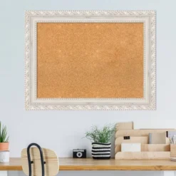 34"x26" Opera Wood Frame Natural Cork Board Off-White - Amanti Art -Amanti Art GUEST b5808f9e 9a87 4ff5 82a7 b46f1ab4512d