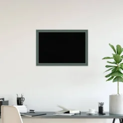 39"x27" Upcycled Wood Frame Black Cork Board Teal/Gray - Amanti Art -Amanti Art GUEST b59c3118 6686 475e a74f da84de21d682