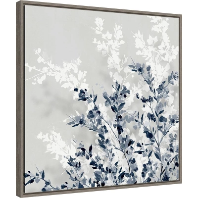 22" X 22" Blue Spring I By Isabelle Z Framed Canvas Wall Art Gray Wash - Amanti Art 3 22" X 22" Blue Spring I By Isabelle Z Framed Canvas Wall Art Gray Wash - Amanti Art