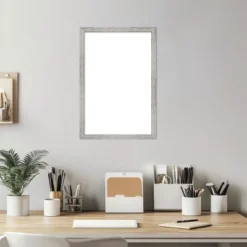 Amanti Art Shiplap White Narrow Framed Dry Erase Magnetic Board -Amanti Art GUEST b62b2ea6 cda9 4ee5 ae06 535db3884f51