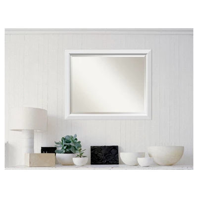32" X 26" Blanco Wood Framed Wall Mirror White - Amanti Art 4 32" X 26" Blanco Wood Framed Wall Mirror White - Amanti Art - Image 2