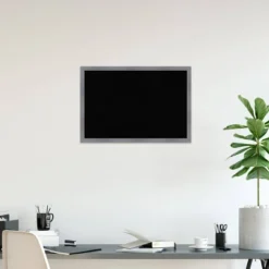 38"x26" Edwin Wood Frame Black Cork Board Gray - Amanti Art 17 38"x26" Edwin Wood Frame Black Cork Board Gray - Amanti Art -Amanti Art GUEST b730b07a 8be6 4aac a94a 04d2b701572c