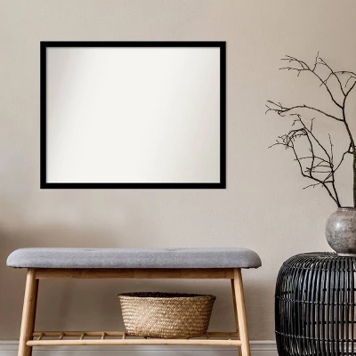 30" X 24" Non-Beveled Jet Black Wall Mirror - Amanti Art 7 30" X 24" Non-Beveled Jet Black Wall Mirror - Amanti Art - Image 5